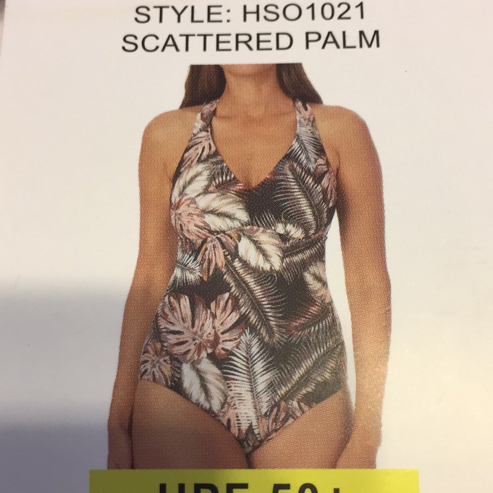 Hurley Scattered Palm One Piece V Neck Swimsuit Size Medium NWT - Picture 3 of 15